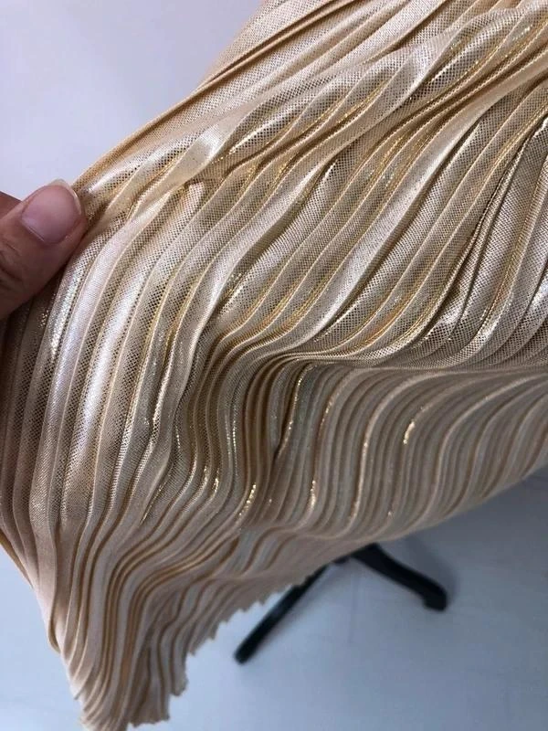 💛 Gold pleated skirt – Majolica – Size S – Very good condition – photo 11
